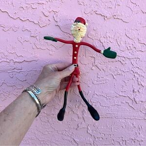 Bendable Santa Claus Amscan Toy 1979 Movable Flexible Posable Figure Vintage